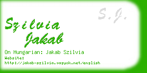 szilvia jakab business card